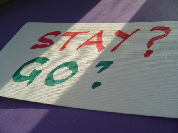 A Difficult Decision To Stay Or To Go - (c) R Dennison November 2013 